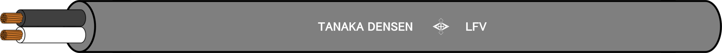 VCTFK・VKF(0.5mm²)表示例(印字位置・内容の参考図)